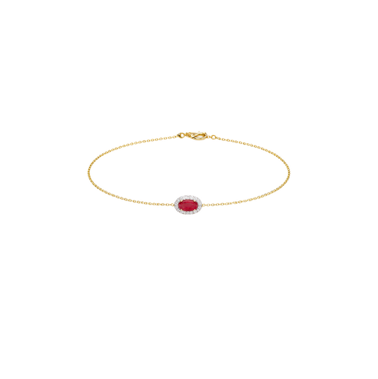 Pulsera Rubí Diamantes
