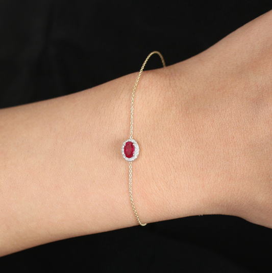 Pulsera Rubí Diamantes