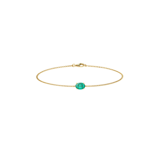 Pulsera Esmeralda Oval