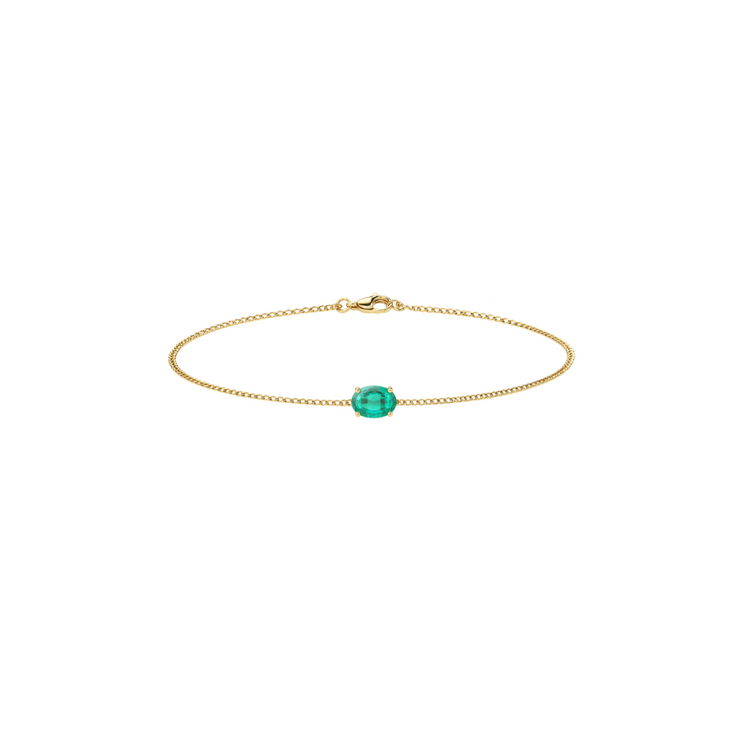 Pulsera Esmeralda Oval