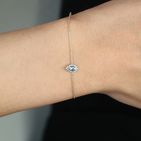 Pulsera Aguamarina Diamantes