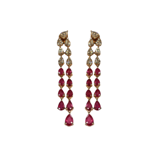 Emerald Halo Diamond Earrings