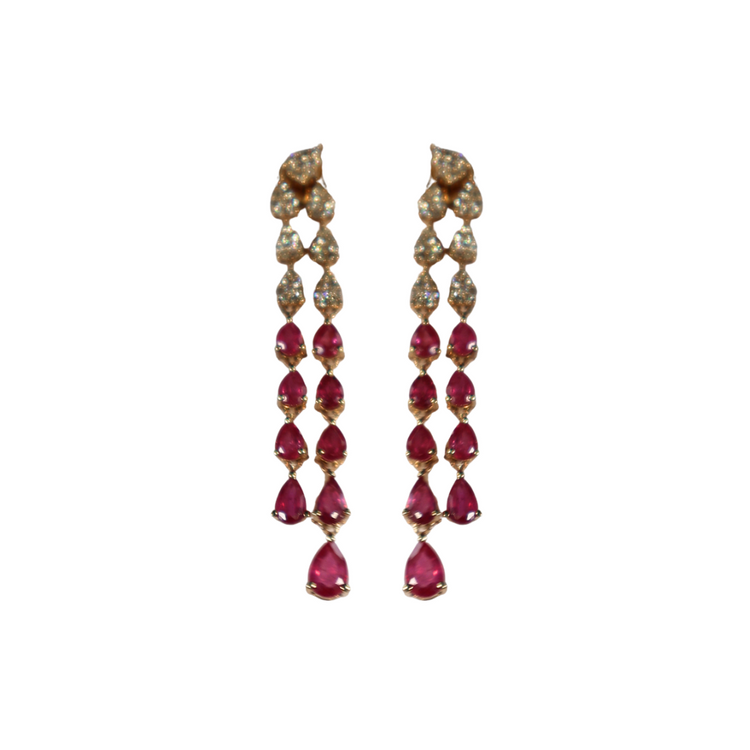Emerald Halo Diamond Earrings