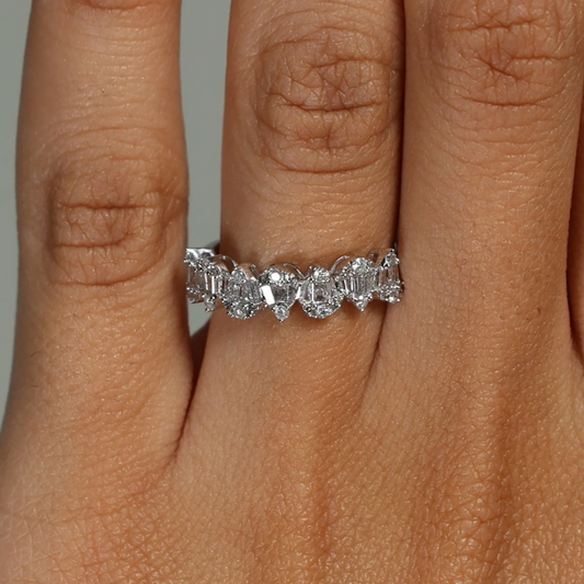 Toi et Moi Pear &amp; Oval Sapphire Ring 