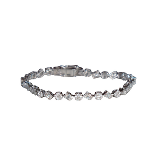 Diamond link bracelet