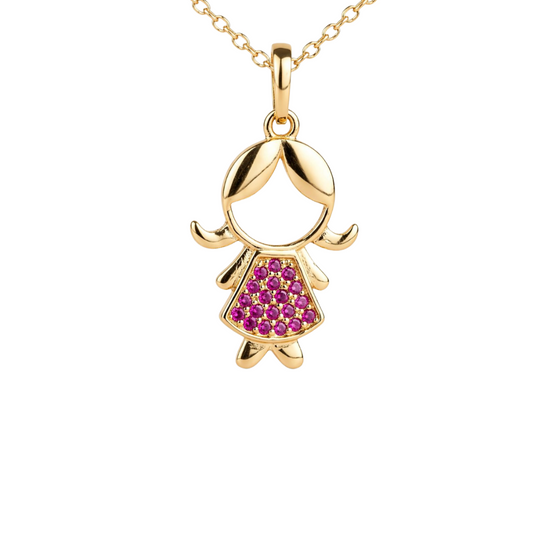 Collar con dije de niña