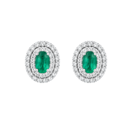 Aretes Esmeraldas Diamantes