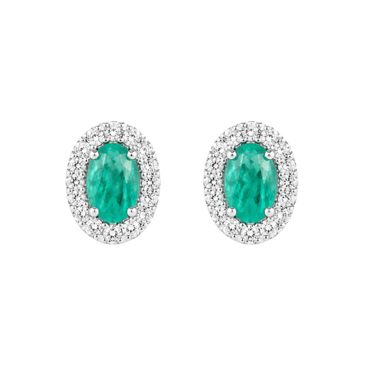 Aretes Esmeraldas Diamantes