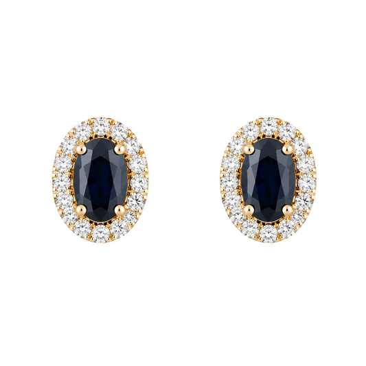 Aretes Zafiros Diamantes