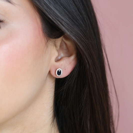 Aretes Zafiros Diamantes