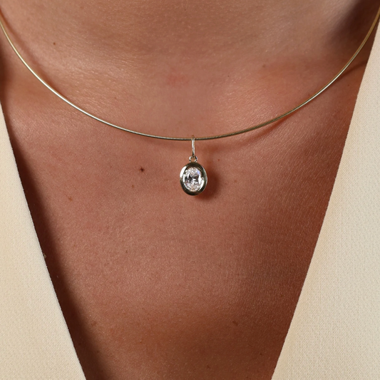 Dije Diamante Oval Bisel