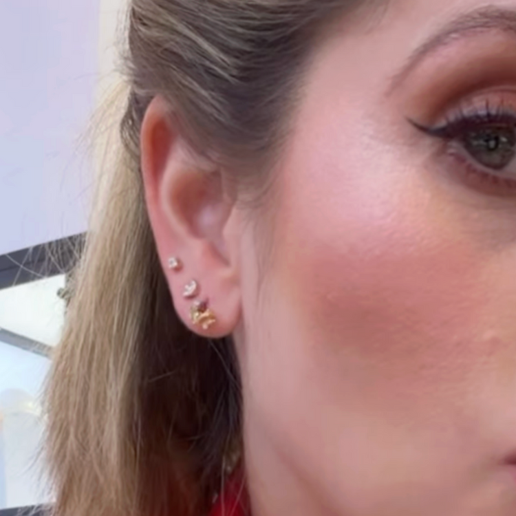 Aretes de citrino, peridoto y granate