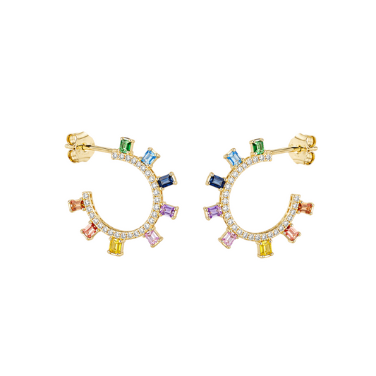 Aretes de zafiro y diamantes