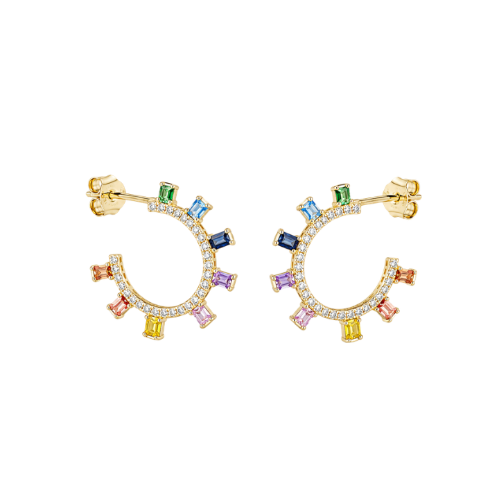 Aretes de zafiro y diamantes