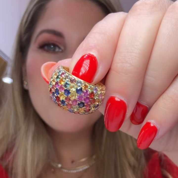 Anillo zafiros rainbow