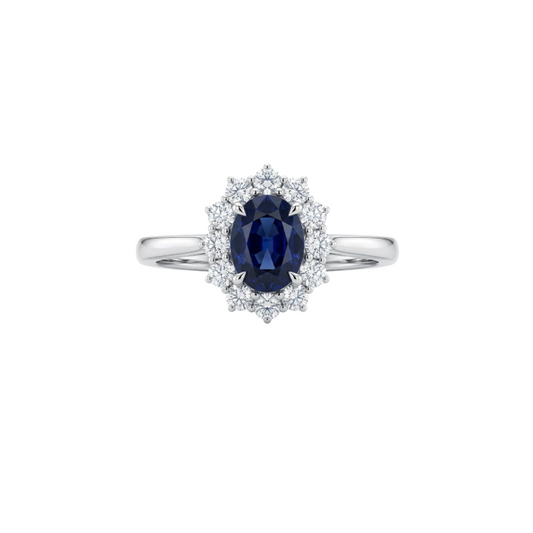 Anillo lady di de zafiro y diamantes