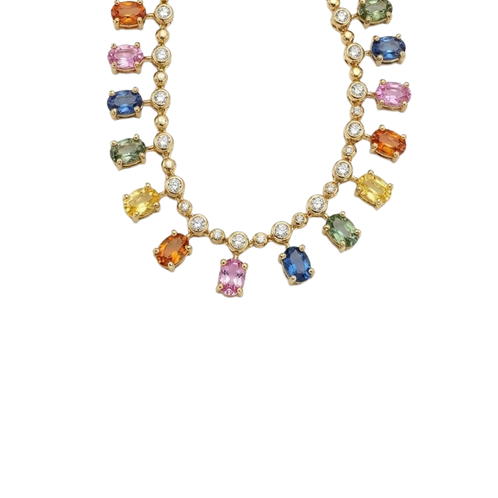 Collar con zafiros y diamantes