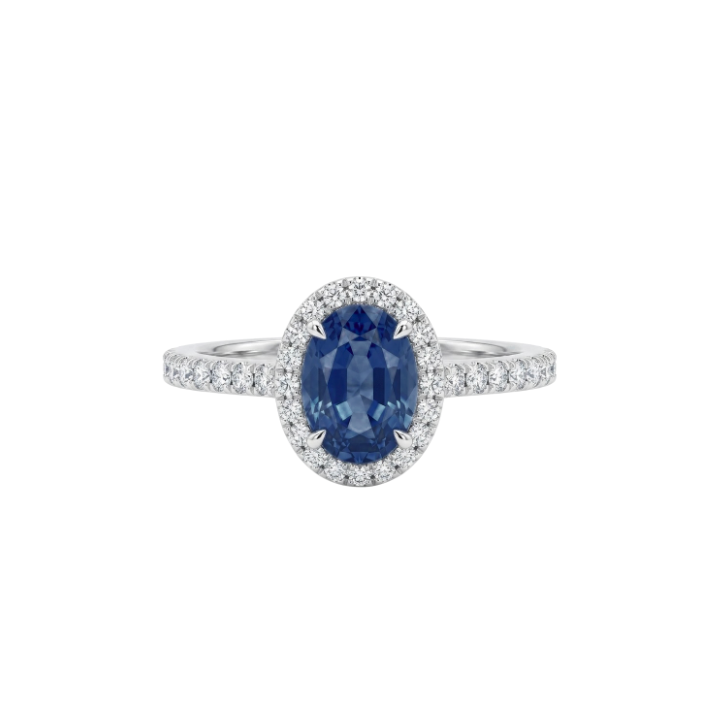 Anillo de zafiro y diamantes