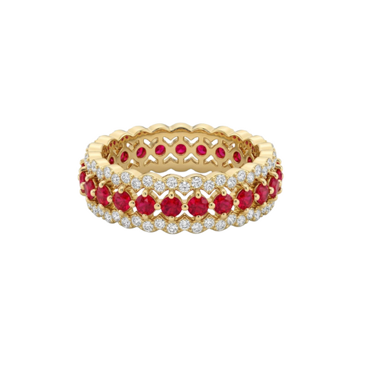 Churumbela con rubies y diamantes