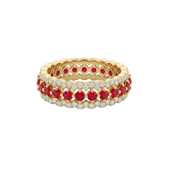 Churumbela con rubies y diamantes