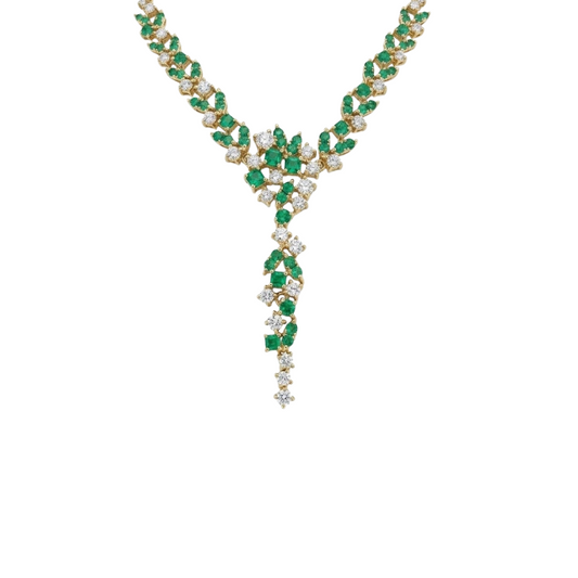 Collar de esmeralda y diamantes