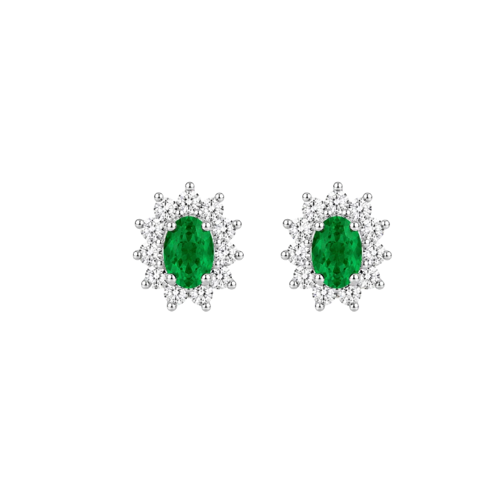 Aretes Esmeralda Diamantes