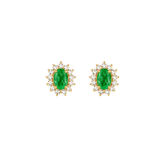 Emerald & Diamond Earrings