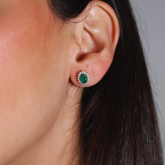 Emerald & Diamond Earrings