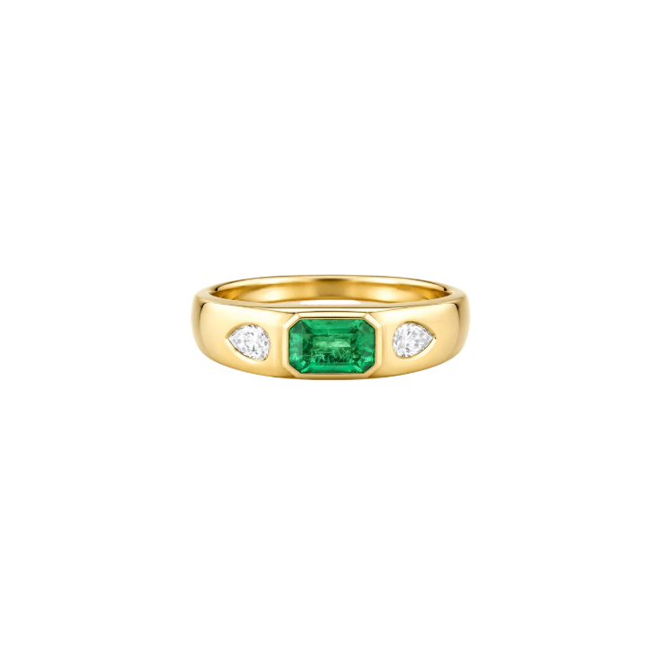 Anillo Esmeralda Diamantes