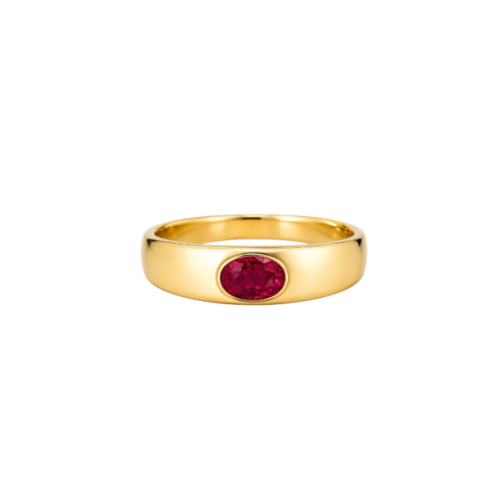 Anillo Rubí Oval