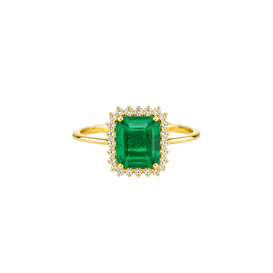 Anillo Esmeralda Diamantes