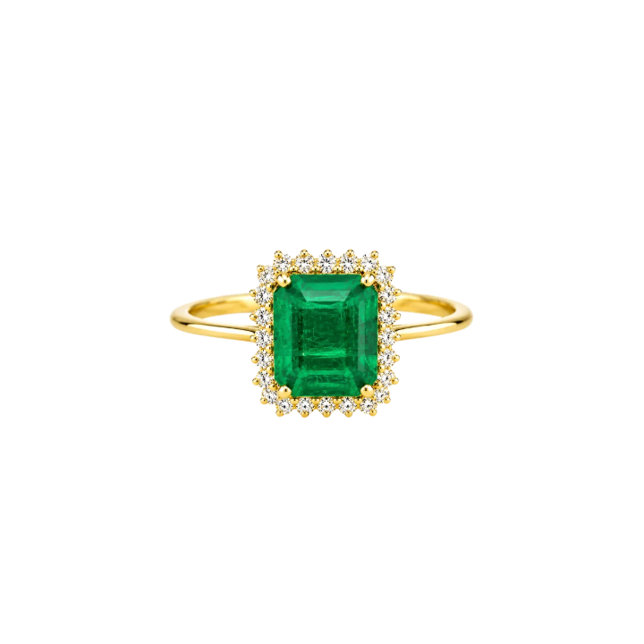 Anillo Esmeralda Diamantes