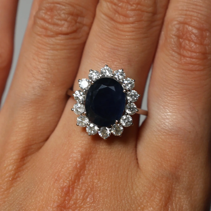 Anillo Zafiro Azul