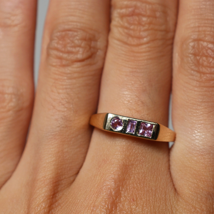 Anillo Zafiro Rosa