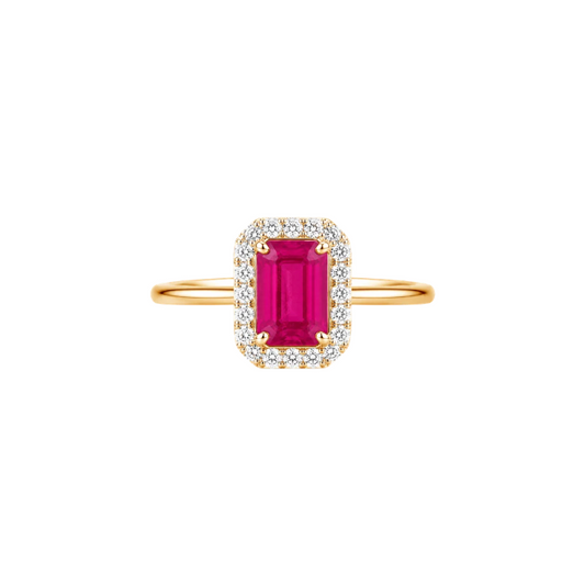 Anillo Rubí  Diamantes