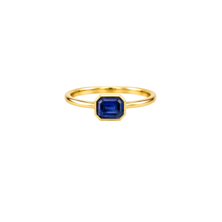 Anillo Zafiro Azul Diamantes