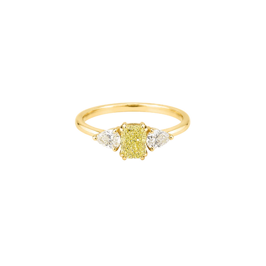 Anillo Diamantes Fancy Yellow