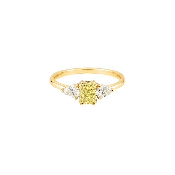 Anillo Diamantes Fancy Yellow