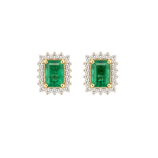 Emerald & Diamond Earrings