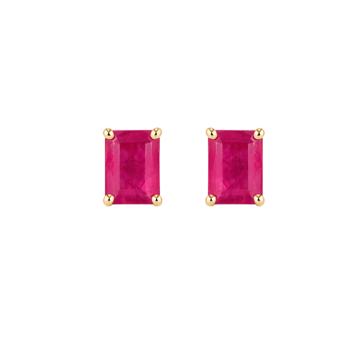 Aretes Rubí  Emerald