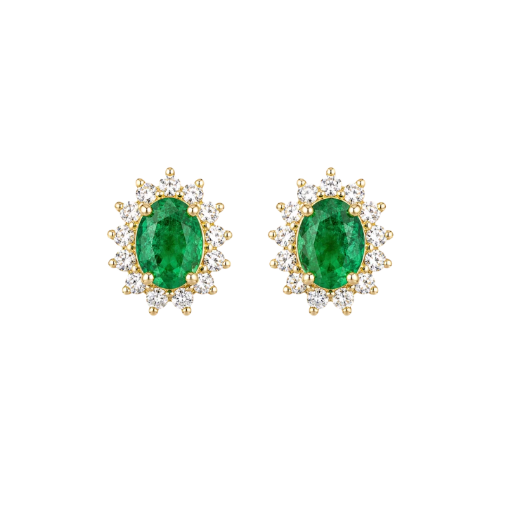 Aretes Esmeralda Diamantes