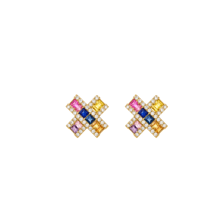 Emerald and Diamond Toi et Moi Earrings
