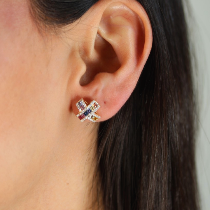 Emerald and Diamond Toi et Moi Earrings
