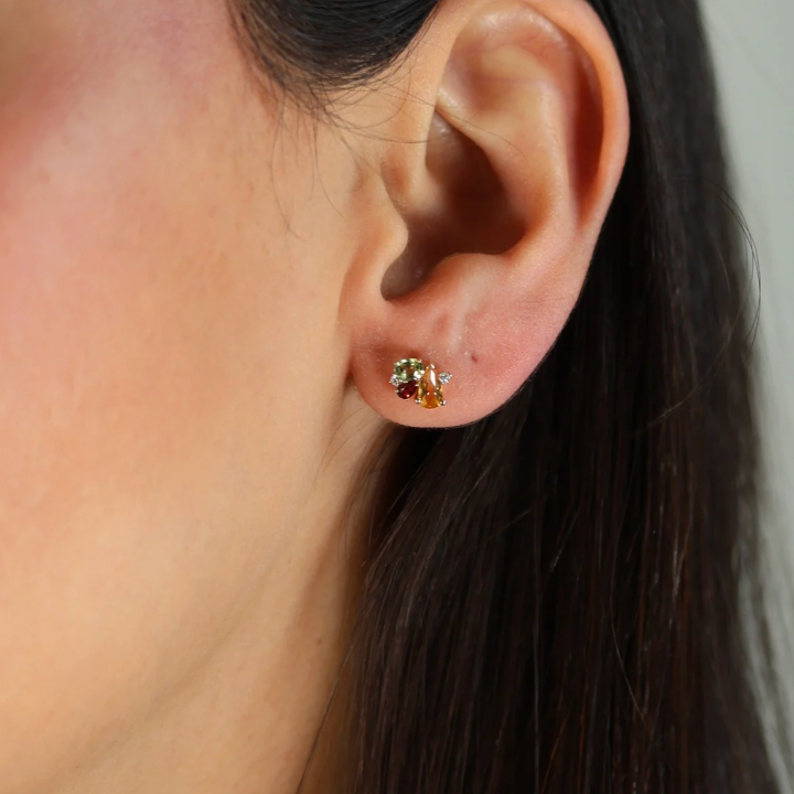 Emerald and Diamond Toi et Moi Earrings