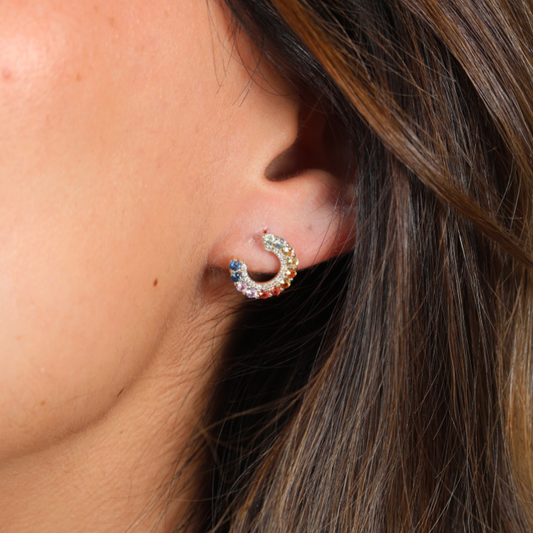 Aretes Zafiros Diamantes