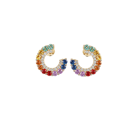 Aretes Zafiros Diamantes