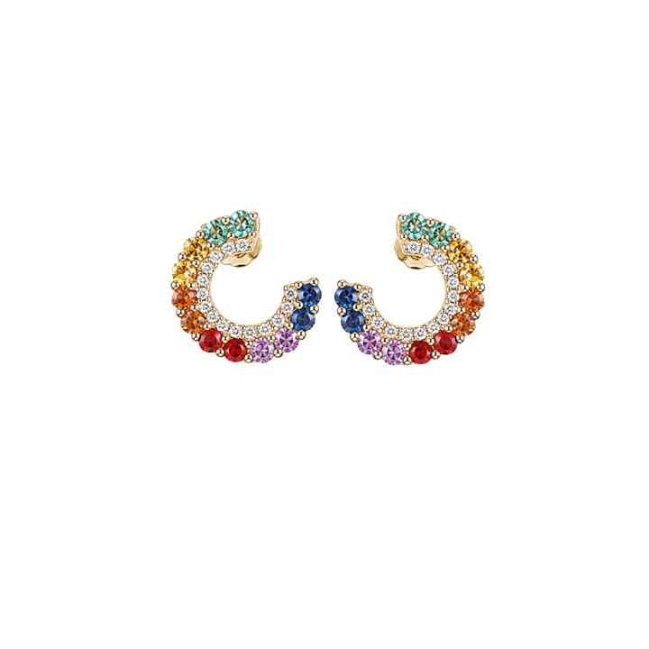Aretes Zafiros Diamantes