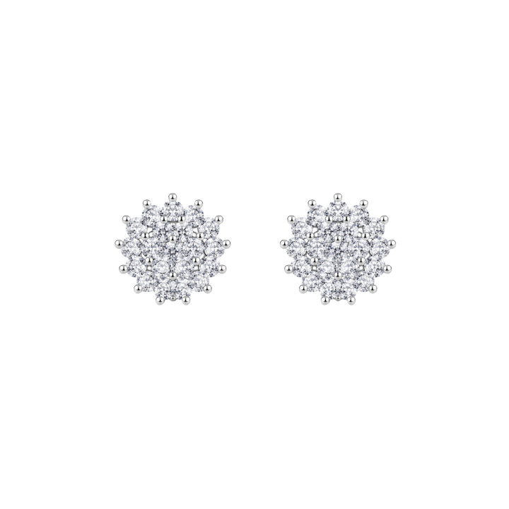 Aretes Diamantes Halo Diamantes