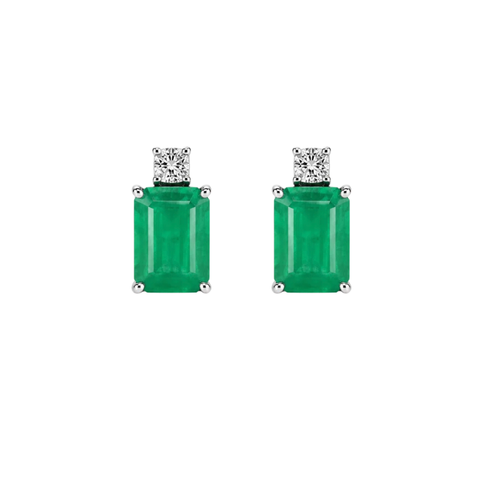 Aretes Esmeralda Diamantes