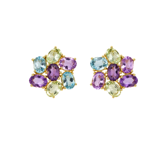 Emerald and Diamond Toi et Moi Earrings